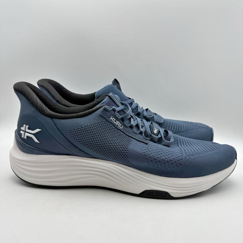 Kuru Mens Atom 2 Running Shoes Size 14 M EU 48 Blue White Athletic EUC